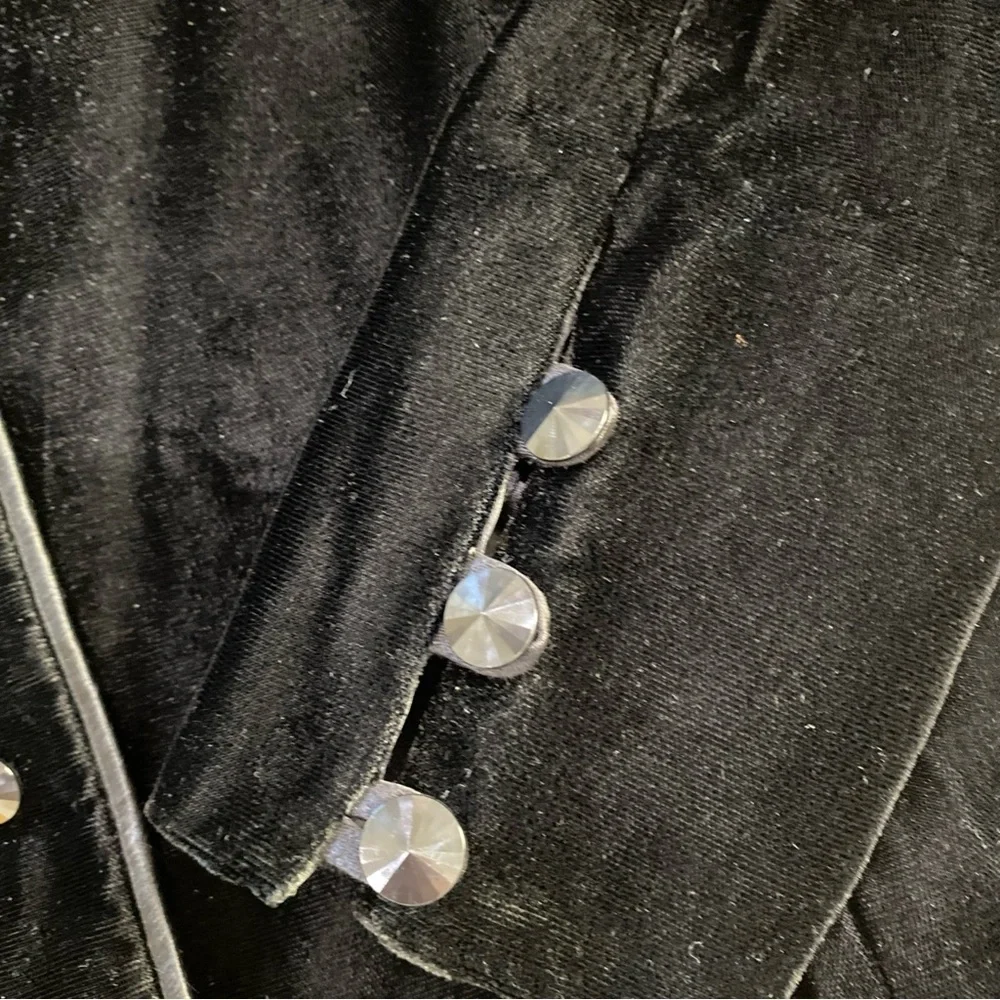VTG Christian Dior black velvet cropped Jacket with satin trim